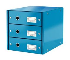Box zásuvkový Leitz CLICK & STORE 3 zásuvky modrý
