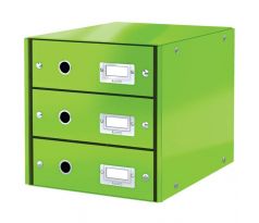 Box zásuvkový Leitz CLICK & STORE 3 zásuvky zelený