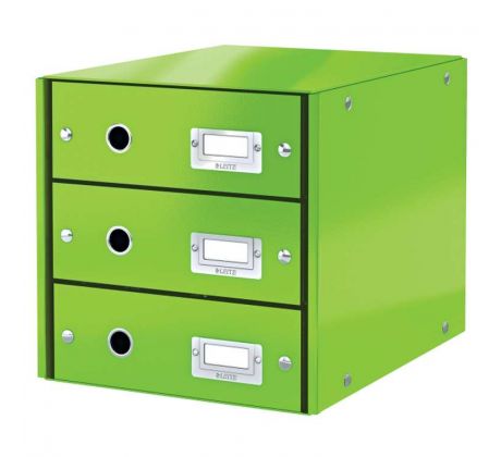 Box zásuvkový Leitz CLICK & STORE 3 zásuvky zelený