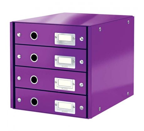 Box zásuvkový Leitz CLICK & STORE 4 zásuvky purpurový