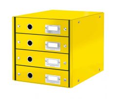 Box zásuvkový Leitz CLICK & STORE 4 zásuvky žlutý