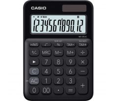 Kalkulačka Casio MS 20 UC/BK stolní / 12 míst černá