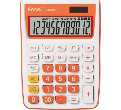 Kalkulačka Rebell SDC912 OR stolní / 12 míst oranžová