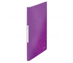 Katalogová kniha Leitz WOW 20 kapes purpurová
