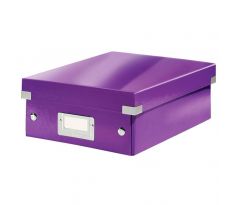 Krabice Leitz CLICK & STORE WOW malá organizační, purpurová