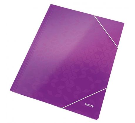 Mapa odkládací se 3 klopami Leitz WOW A4 purpurová