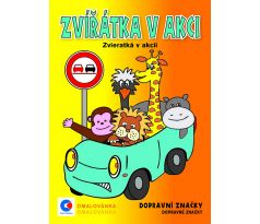 Omalovánky A5 - Zvířátka v akci - dopravní značky