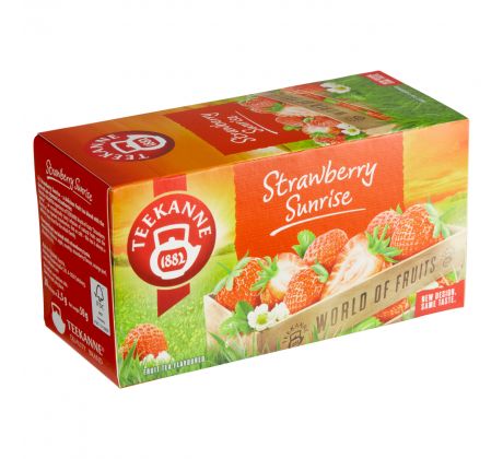 Ovocný čaj Teekanne Strawberry Sunrise (šťavnatá jahoda) / 20 sáčků