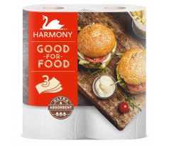 Papírová utěrka v roli Harmony Good For Food Burger 3-vrstvý, 2 x 16 m / 2 ks