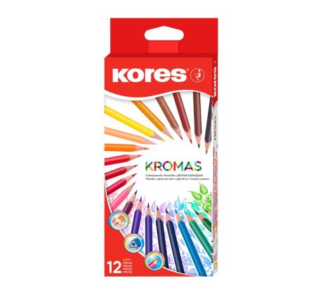 Pastelky Kores trojhranné 12 ks Kromas