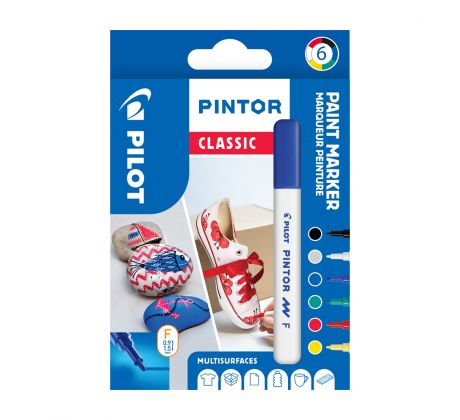 Popisovač Pilot 4074 Pintor Classic sada 6 barev hrot F