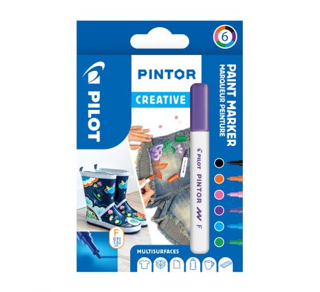 Popisovač Pilot 4074 Pintor Fun sada 6 barev hrot F