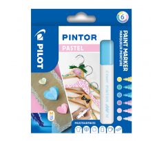 Popisovač Pilot 4076 Pintor Pastel sada 6 barev hrot M