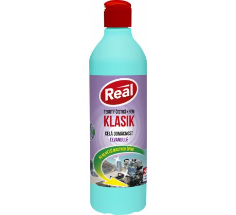 REAL classic tekutý písek 600 g kulatá lahev Levandule