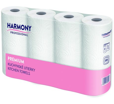 Ručník v roli Harmony Professional 3-vrstvý, 4 x 10,5 m / 4 ks