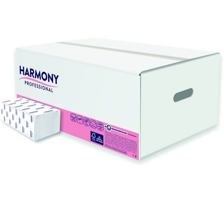 Ručník ZZ Harmony Professional 2-vrstvý celulózový, 23 x 24, 150 ks / 20 balení