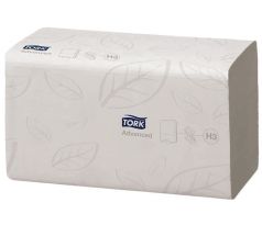 Ručník ZZ TORK Singlefold, 2-vrstvý, 250 útržků / 15 balení, 2-vrstvý bílý, celulóza+recykl, 24,8 x 23 cm