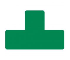 Samolepicí podlahové značení “T“ 150 x 50 mm zelené /10 ks