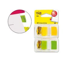 Záložky samolepicí Post-it 25,4 x 43,2 mm/á 50 ks žluté +50 ks zelených zdarma