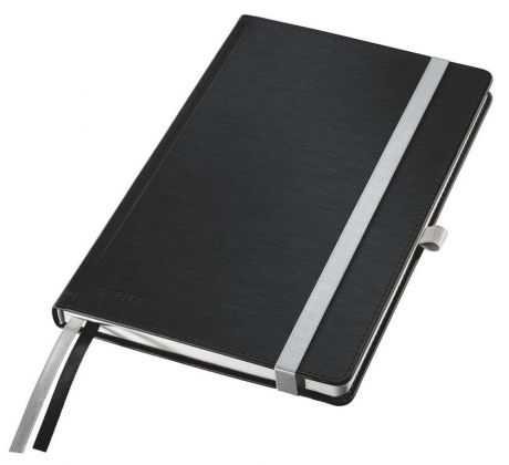 Zápisník Leitz Style A5 tvrdé desky čtverečkovaný saténově černý