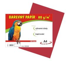 Papír náčrtkový A4 80g / 100l červený