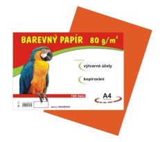 Papír náčrtkový A4 80g / 100l oranžový