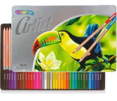 Pastelky kulaté Colorino Artist v kovovém boxu 36 ks
