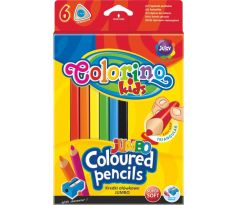 Pastelky trojhranné Colorino JUMBO 6 barev + ořezávátko