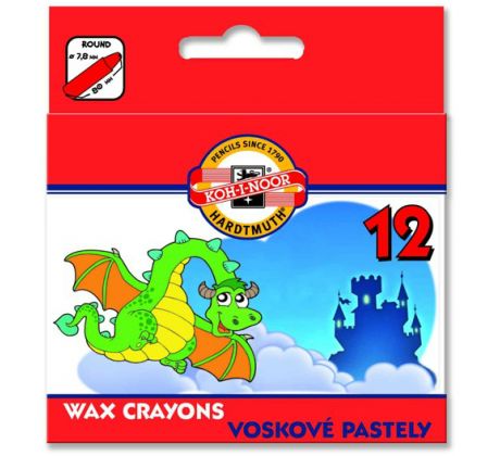 Pastelky voskové KIN 8232/12 v pap. krabičce