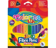 Popisovač JUMBO trojhranný 10 barev Colorino Kids