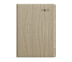 Diář týdenní Oskar krémový papír Wood A5 světle hnědý