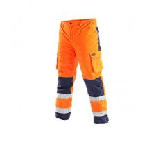 Kalhoty CARDIFF, pánské, zimní, výstražné, oranžové